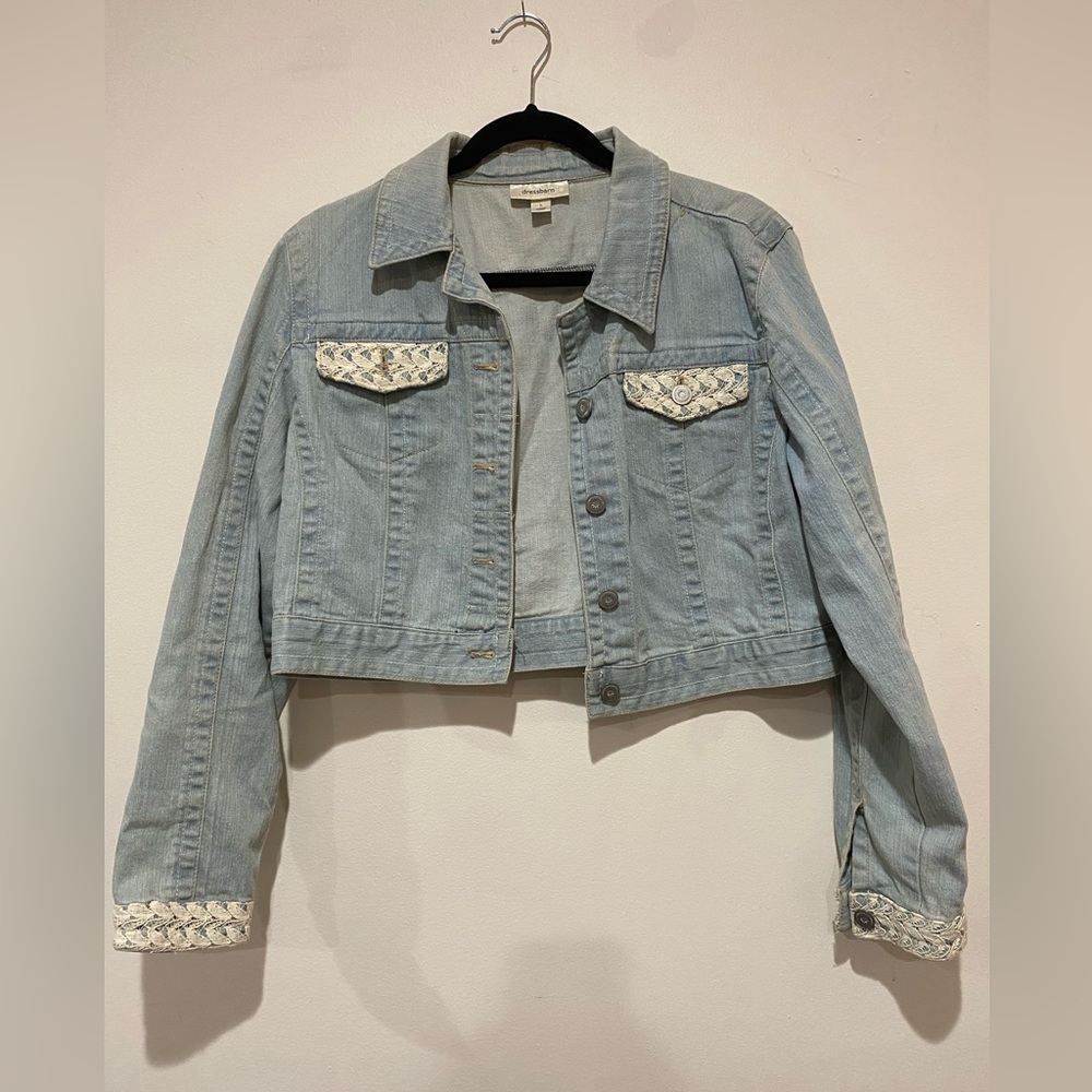 Dressbarn Cropped Jean Jacket